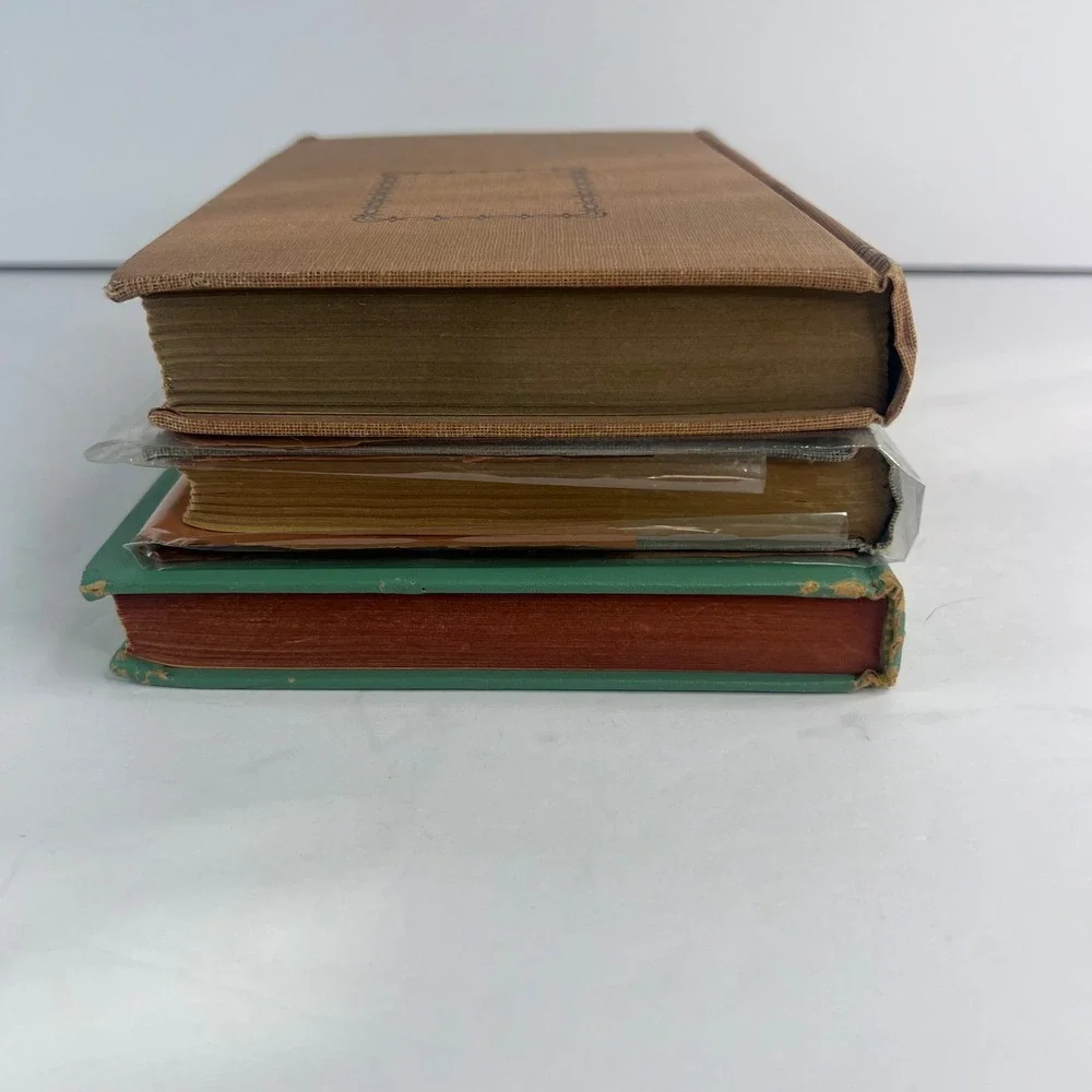 Vintage Antique Book Lot 1920s-40s Hardcover Pastel Earthtones Decor USA‎